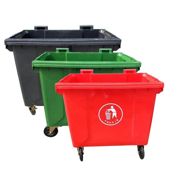660l Large Wheelie Bins Kitchen Home Rubbish Dustbin Trash Wheelie Dust Recycling Bins Outdoor
