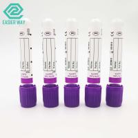 Tubes supérieurs de pourpre d'EDTA de la collection K2 K3 de sang de hématologie