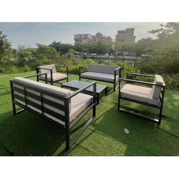 Sunscreen Waterproof Nordic Balcony Leisure Furniture Aluminum Alloy Outdoor Sofa Set