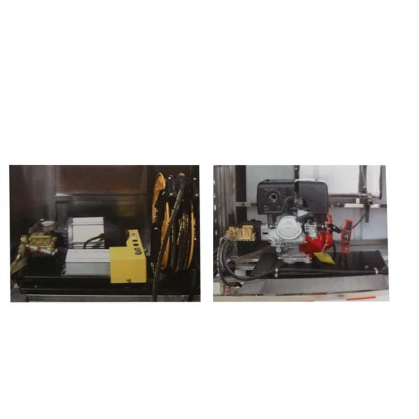 Three Wheel Street Cleaning Vehicles High Pressure Hot And Cold Water