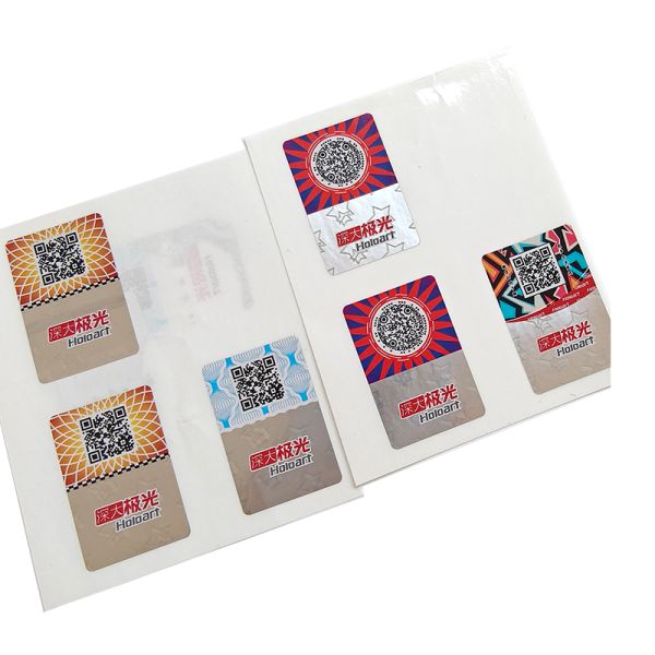 Custom logo Shape Security Pattern Holographic Anti-Anti-ounterfeiting Labels Stickers for Software Packaging