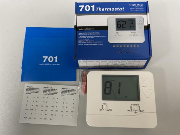 Chauffage non programmable de Digital d'ABS et thermostat de refroidissement de la température ambiante 24V avec le cadre