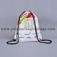 Mochilas promocionales recicladas del lazo de las cuerdas dobles