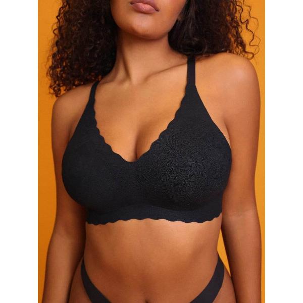 Чёрный без швов удобный поддержка устойчивый к ударам бюстгальтер для женщин устойчивый к ударам