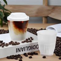 カスタム260ml 360ml使い捨てアイスクリームコーヒーカップ 段ボール使い捨てPPプラスチックコールドドリンクカップ 蓋付き