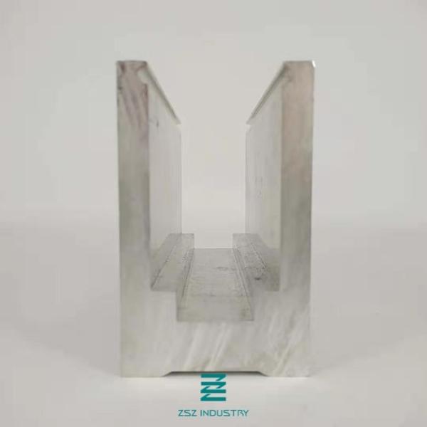 100x62mm U Shaped Aluminum Channel , Aluminum U Channel For Glass Balustrades Base