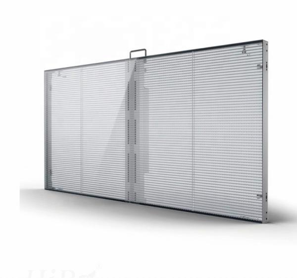 Écran LED transparent intérieur de 500 mm*125 mm P3.91 Panneau d'affichage LED publicitaire à haute luminosité
