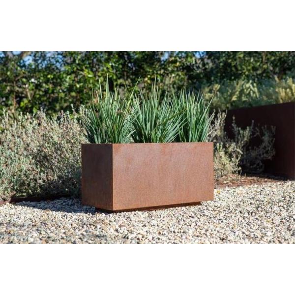 Плантатор ринва прямоугольника Corten на открытом воздухе длинной коробки плантатора прямоугольника металла стальной