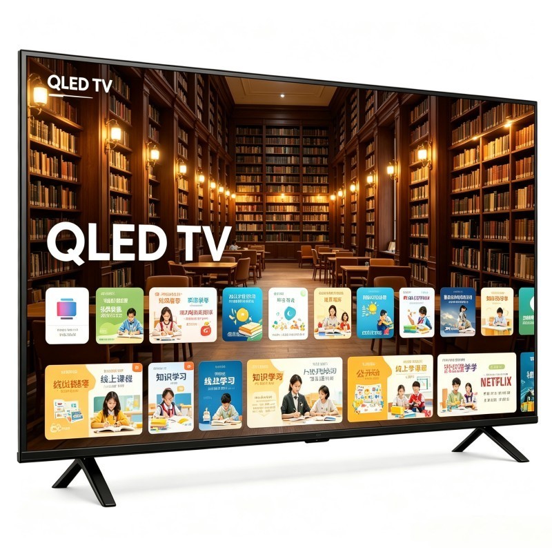 32 55 Android 15 Smart QLED TV Google Play Store Chromecast Built-in