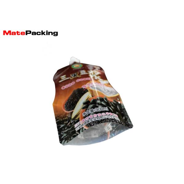 Gravure Printing Stand Up Pouch Bags , Soybean Drink Packaging Plastic Pouches For Liquids