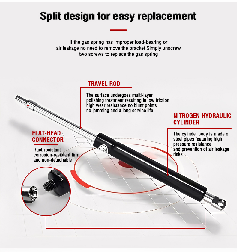 Adjustable Folding Bed Hydraulic Lifting Mechanism Gas Spring Lifting Hinge Storage & Folding Furniture Accessories