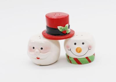 Ceramic Hand Painted Christmas Salt And Pepper Sets For Holiday Kitchen Decoration