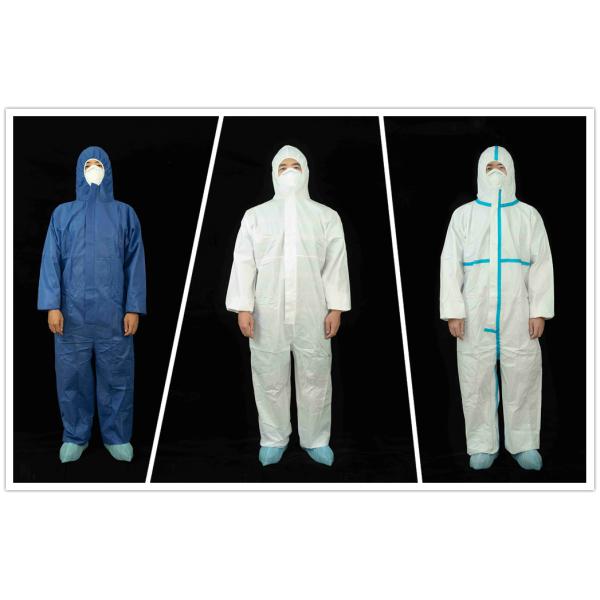 CE Type 3 PP PE Disposable Chemical Coverall Safety Overall Suit Protective Clothing