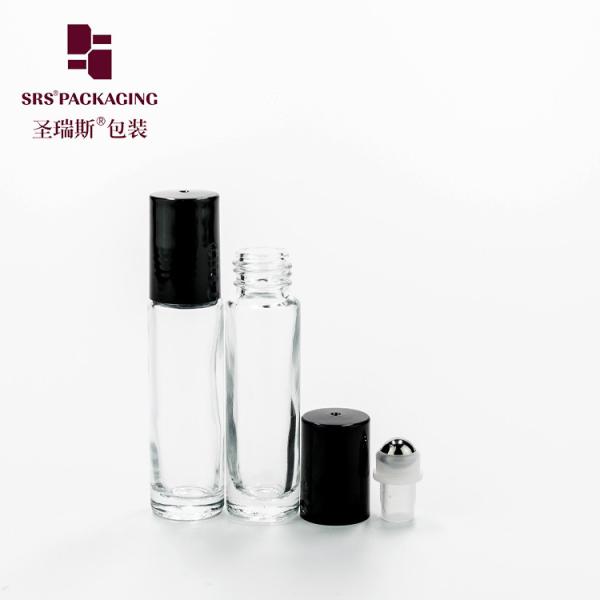 Steel Ball Perfume Glass Roll On Bottles Metalized Painted Decoration 10ml