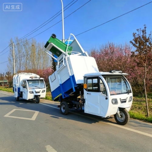 Electric Tricycle Garbage Collection Truck , 3‑Wheel Sanitation Waste Collector Vehicle for Community & Street Cleaning