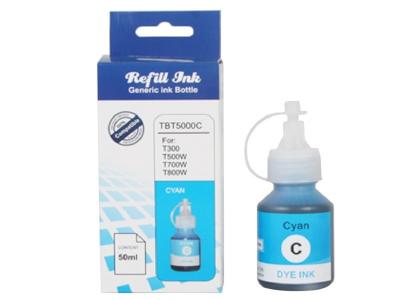Brother Universal Color Refill Ink , Cyan 100ml Reusable Ink Cartridges BT5000C