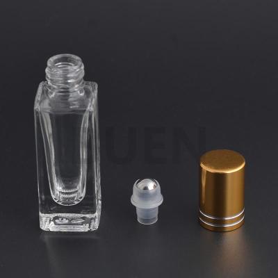 Parafuso personalizado 10ml/15ml/20ml/30ml/50ml transparente/Amber Glass Roller Bottles With