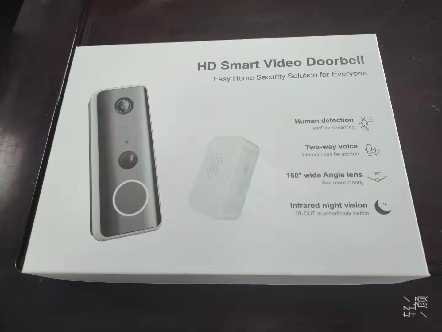 внутренная связь умного WIFI видео- дверного звонока 1080P беспроводная видео- с батареей перезвона 5200mAh