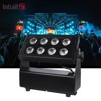8*15W RGBW 4 In 1 バッテリー駆動 LED スクエアパールライト 屋外防水ステージライト DMX制御 DJ ディスコ設備照明