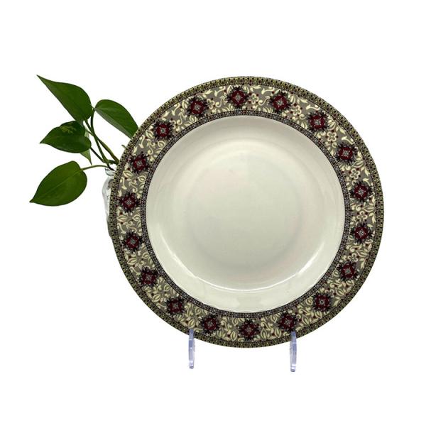 Round 7 Inch Melamine Salad Plate Dinnerware Tasteless For Hotels