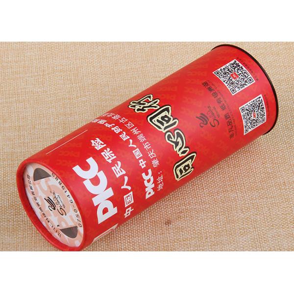 Red Customized Label Printing Paper Tube Packaging for Arts and Gifts
