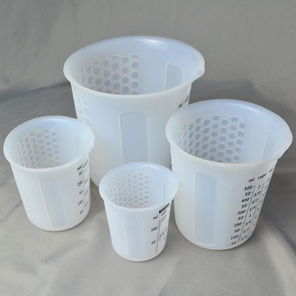 Масштаб чашек 500ml 16oz теплостойкого инструмента кухни силикона измеряя изготовленный на заказ