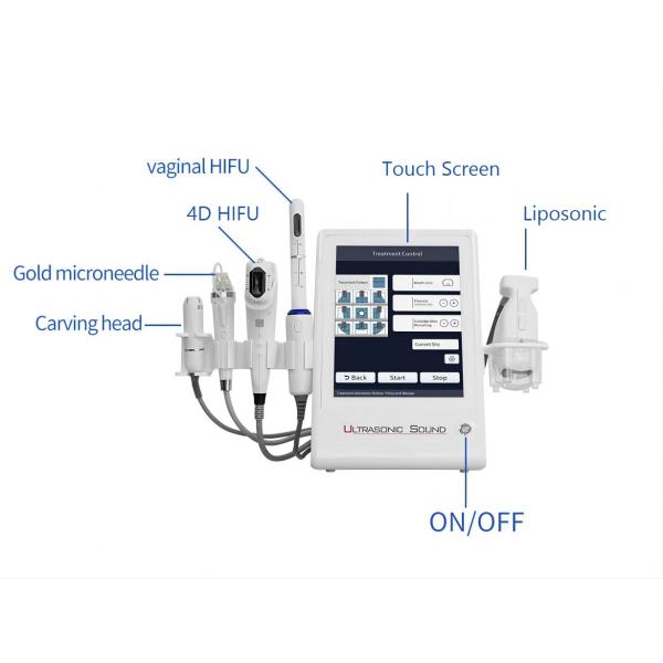 5 In 1 8D Hifu Focused Ultrasound  4D Ultra + Liposonic +Vmax+female intimate areal Tightening HIFU+ Fractional Micro Needling RF