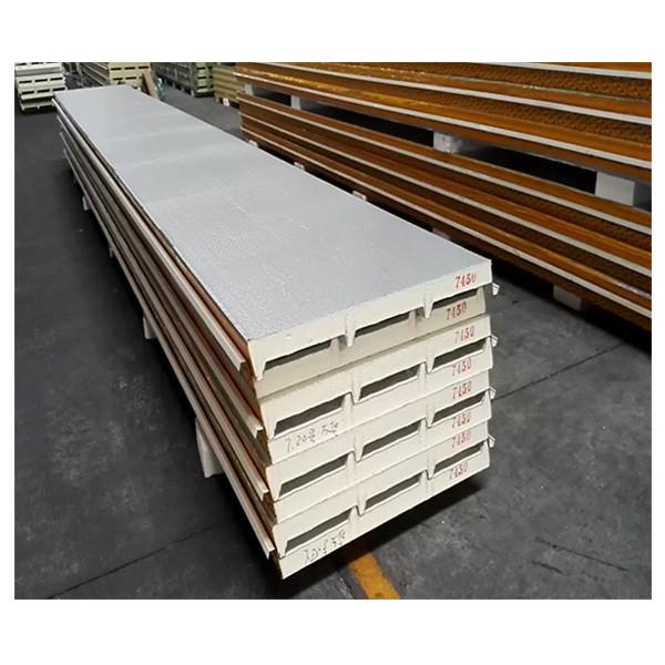 PIR espuma de parede isolado PU painel de telhado de poliuretano corrugado painel de sanduíche 950mm