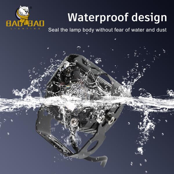 Red White Yellow 24V Aluminum Casing Motorbike Super Bright Spotlight