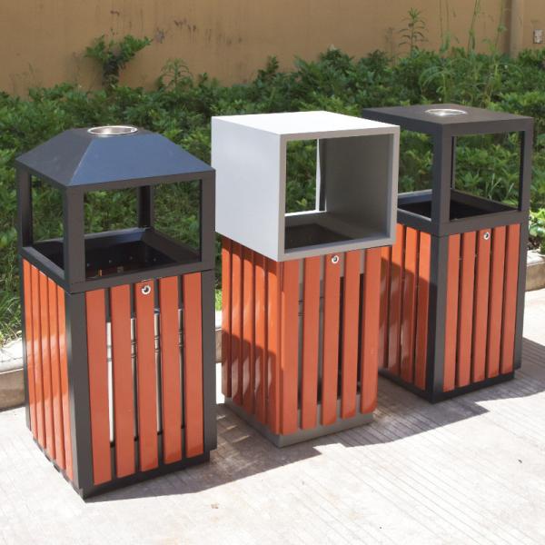 Outdoor New Metal Bucket Stainless Steel Large Sanitation Dustbin Outdoor City Park District School Peel Dustbin