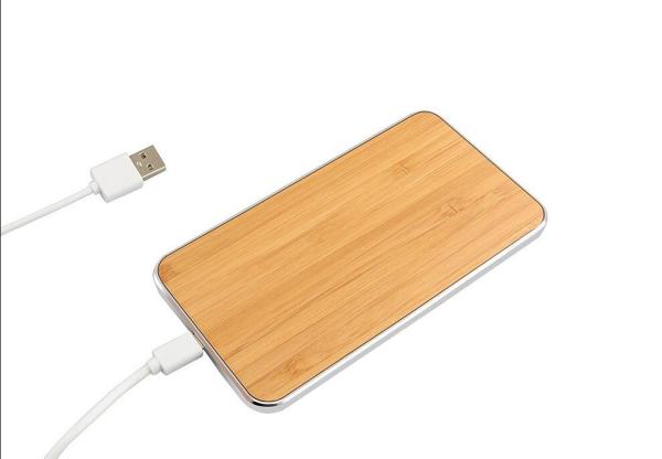 Universal Wireless Cell Phone Charger , Wood Surface Cordless Charging Station