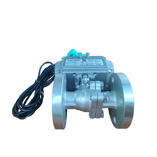 Фланцевый соединительный пневматический 304 нержавеющей стали шаровой клапан в двух частях