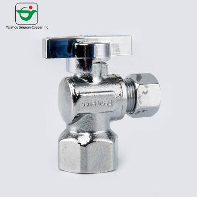 Bacteriological Neutral 5/8ODx1/4ODx1/4 OD Brass Dual Stop Valve