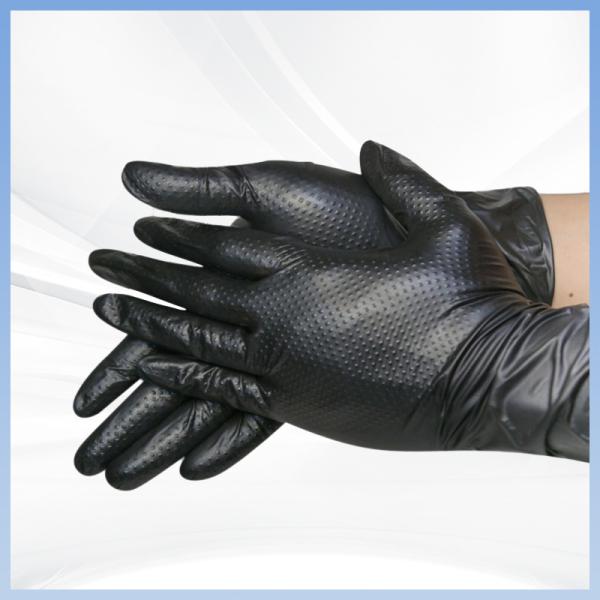 Luvas de Diamond Print Industrial Black Nitrile das luvas do nitrilo do OEM 6mil 8mil