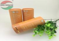 Grande tubo do papel do ANIMAL DE ESTIMAÇÃO do cartão de Kraft que empacota com a laranja de carimbo quente