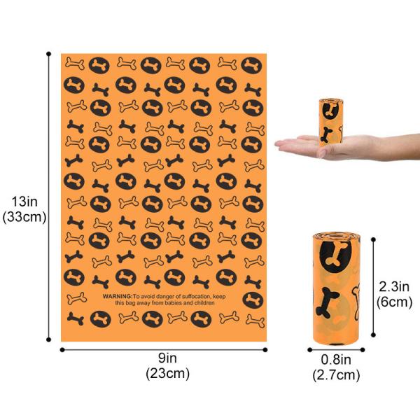 Custom Label Dog Poop Bag Biodegradable Compostable Degradable for Pet Waste Disposal