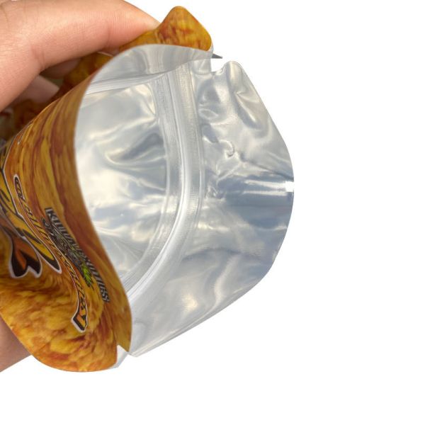 Smell Proof Aluminum Foil Zip Lock Gummies Die Cut Mylar Bags Holographic Resealable