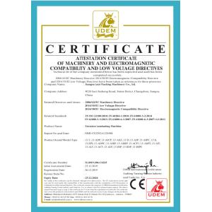 JIANGSU LAIYI PACKING MACHINERY CO.,LTD. Certificações