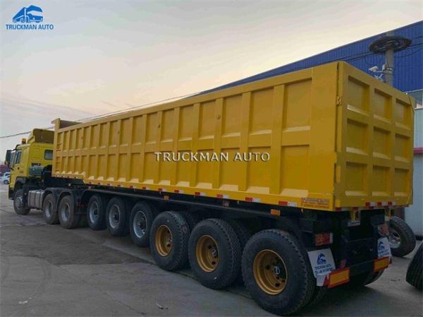 Reboque da descarga da fuga da carga do tipo do motorista de caminhão para a procura do transporte da bauxite de Gana