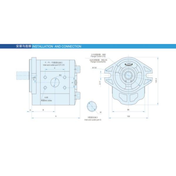 High Pressure Aluminum Hydraulic Gear Motor CBT - F4 For Road Machinery