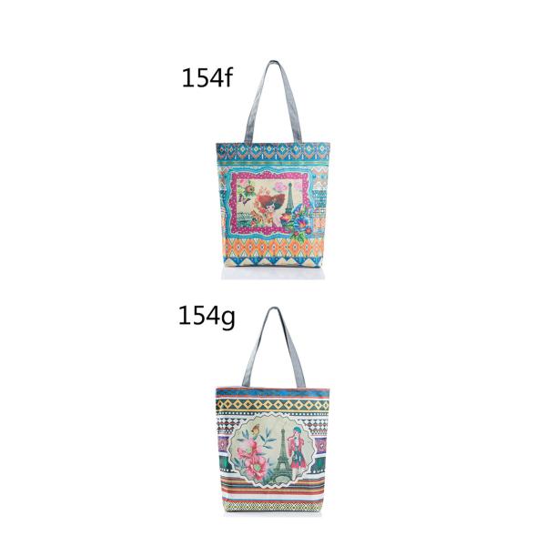 Female beauty Tower landscape canvas bag Europe Ms. printing