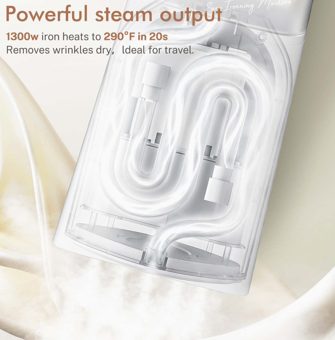 1400W Foldable Handheld Garment Steamer With 20s Fast Heat Up