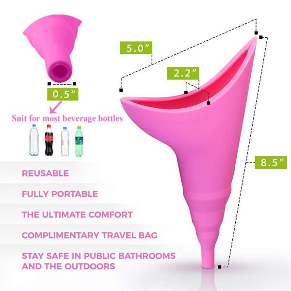 Hot products Portable Women Standing Pee Reusable Silicone Female Urine Device
