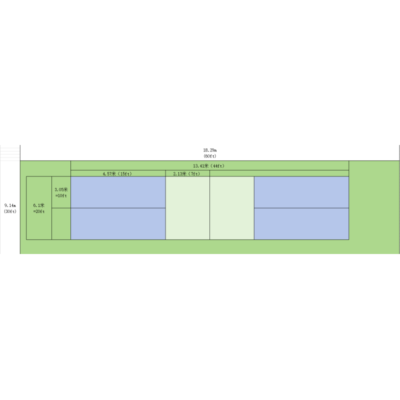 Customizable Colors Pickleball Court Mat with 215.23 Sqft Roll Size and Easy Installation for 44*20ft or 60*30ft Courts