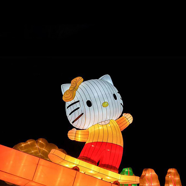 Festival Fabric Silk Chinese Animal Lanterns Luminous Custom Event Lighting