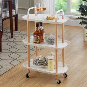 Chariot multifonctionnel de support de stockage de bureau de ménage en plastique