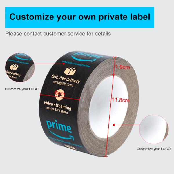 LOGO personnalisé Expédition Carton activé par l'eau Fermeture du ruban adhésif