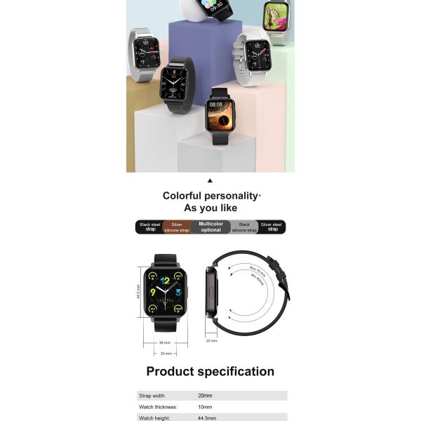 Браслет спорта DTX IPS умный большой дюйм IP68 ECG IPS 1,78 экрана