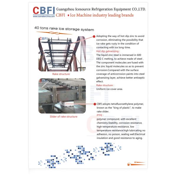 Customized 10 Tons Flake Ice Machine CBFI Compressor R507 Refrigerant