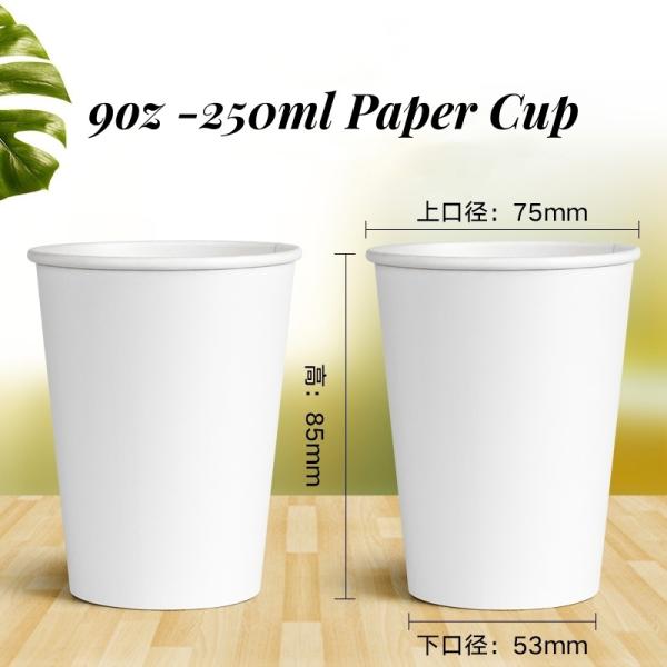 Drinking Cup Package Gross Weight 7.000kg Customized Disposable Paper Cups for Coffee